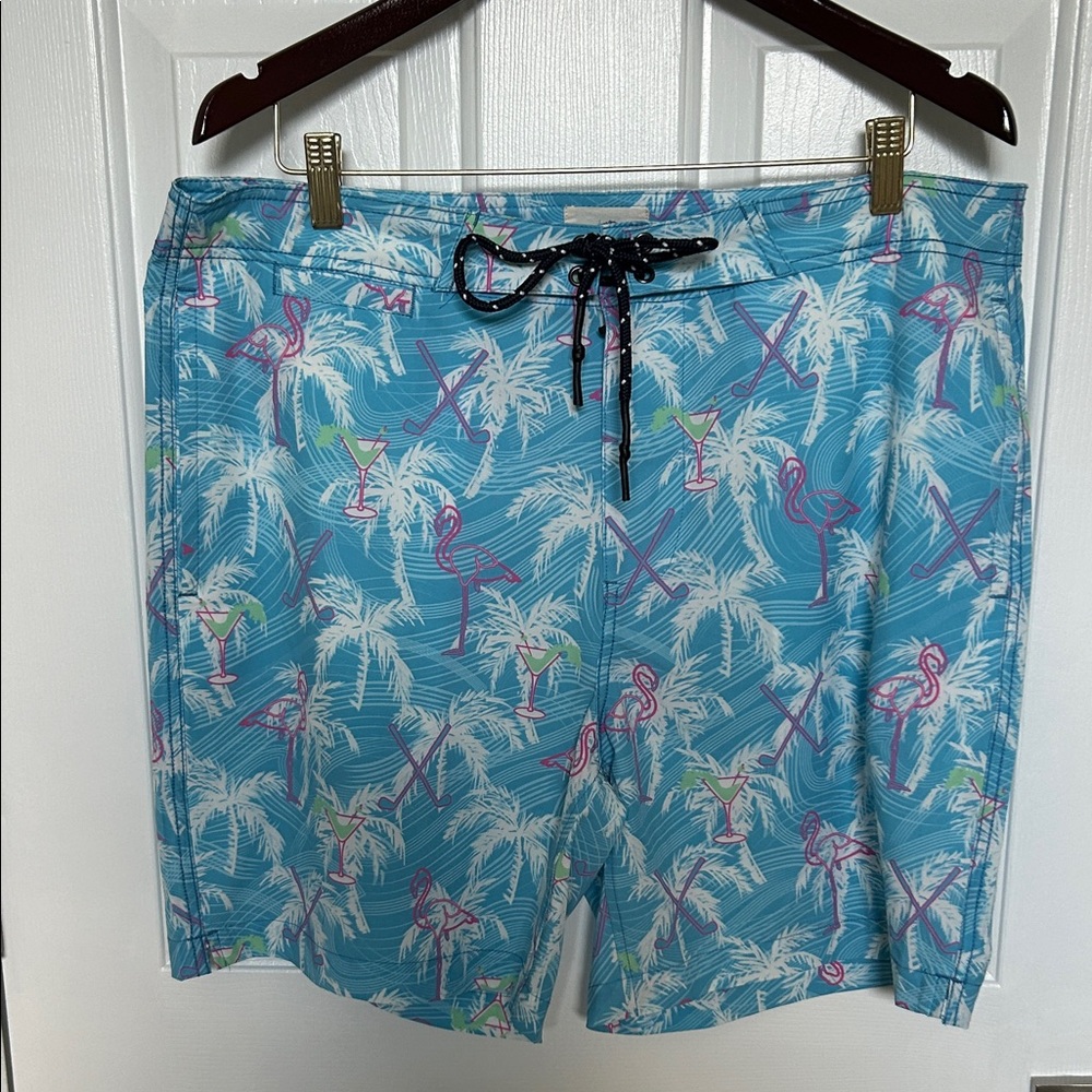 Surfside Supply Blue Flamingo Swim Trunks
